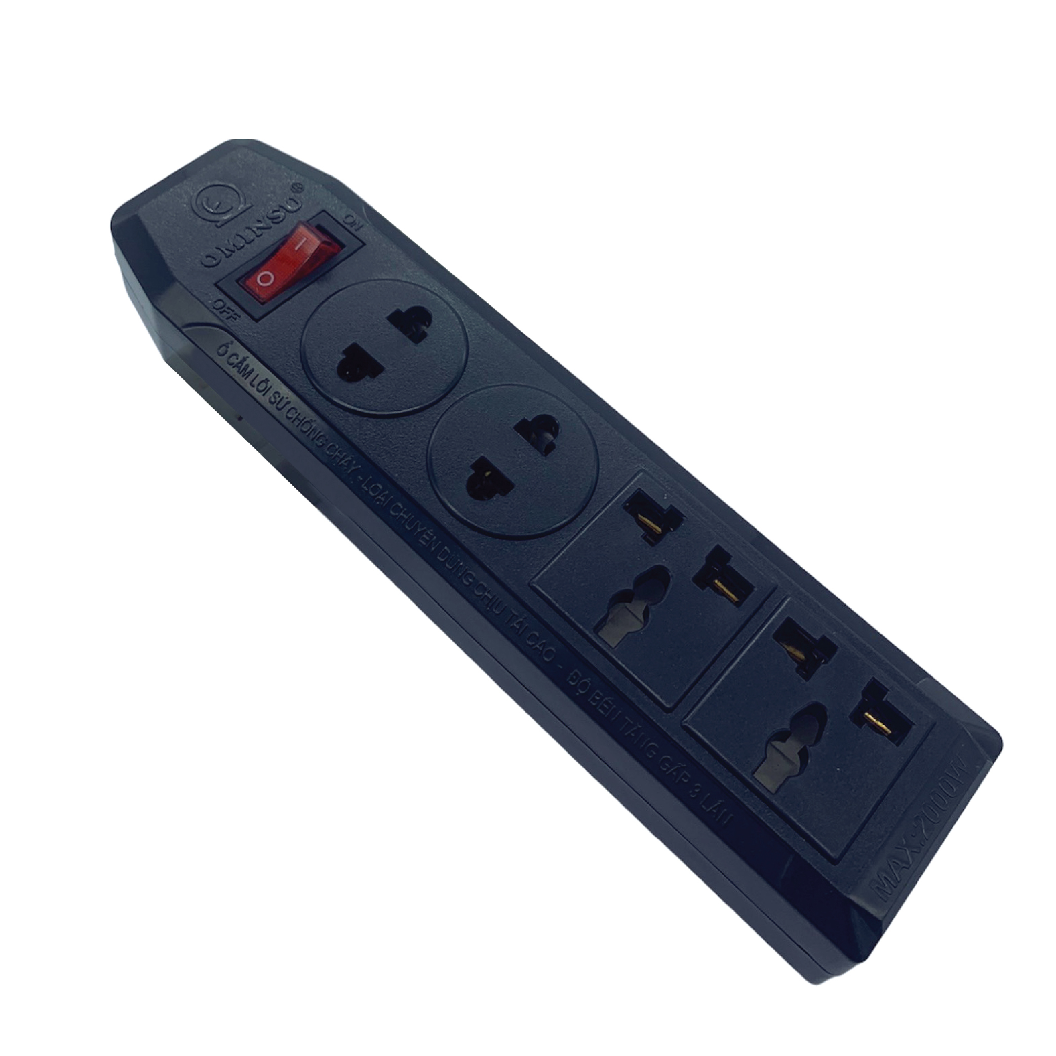 Ổ không dây 2 cửa đa năng + 2 cửa đơn 2000W 4A-KD
